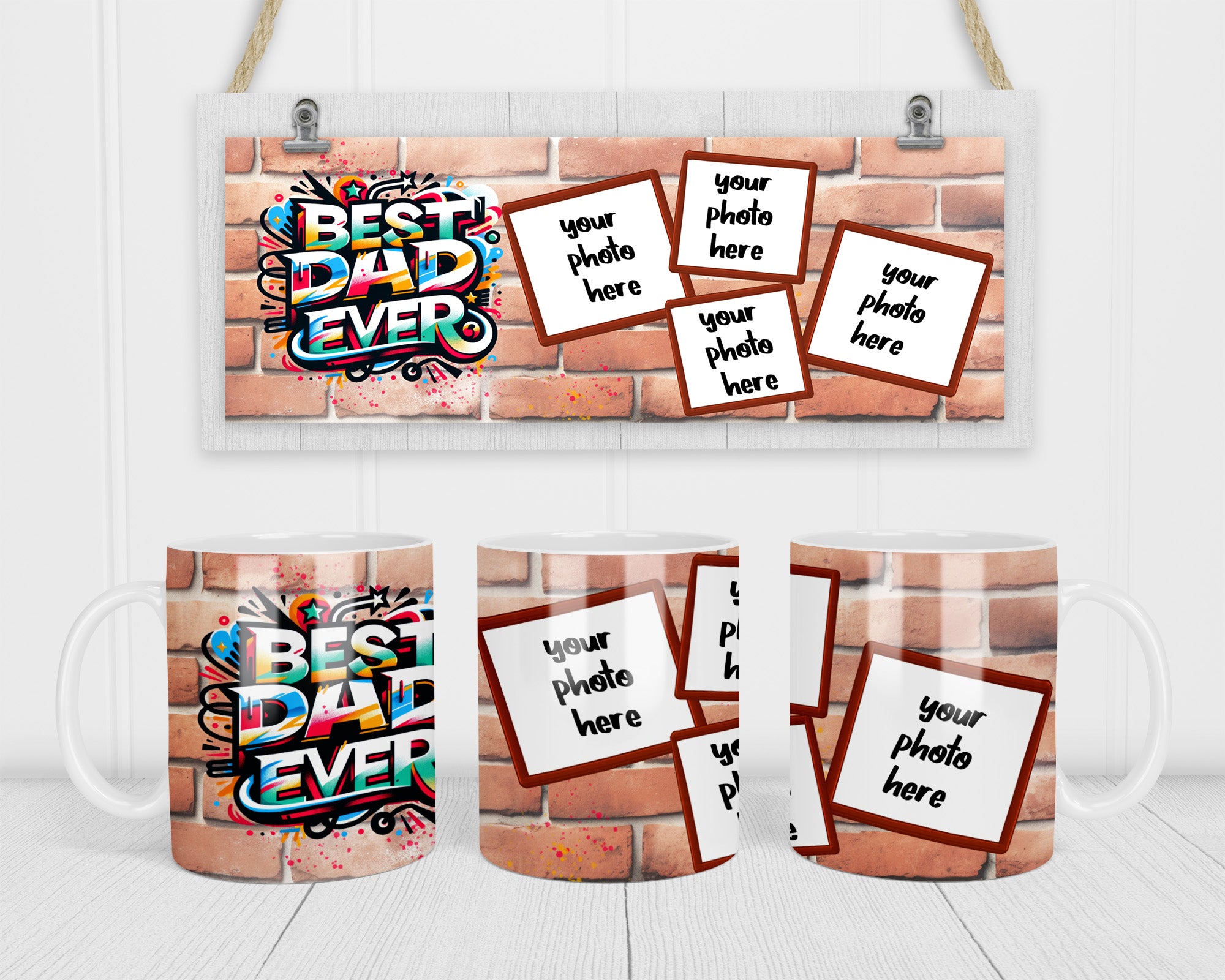 Best Dad Ever Add Your Photo Personalised Mug