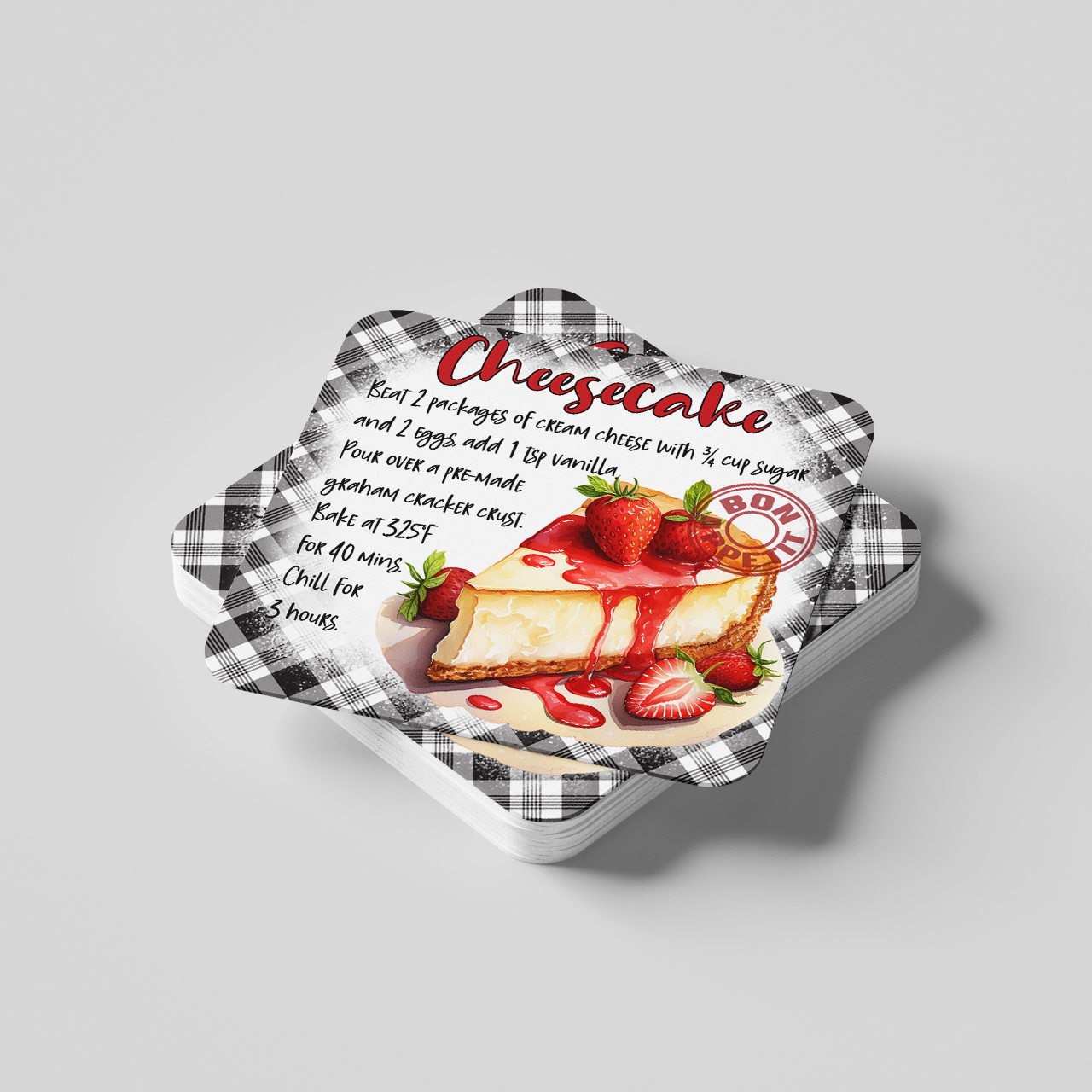 Cheesecake Recipe Coaster