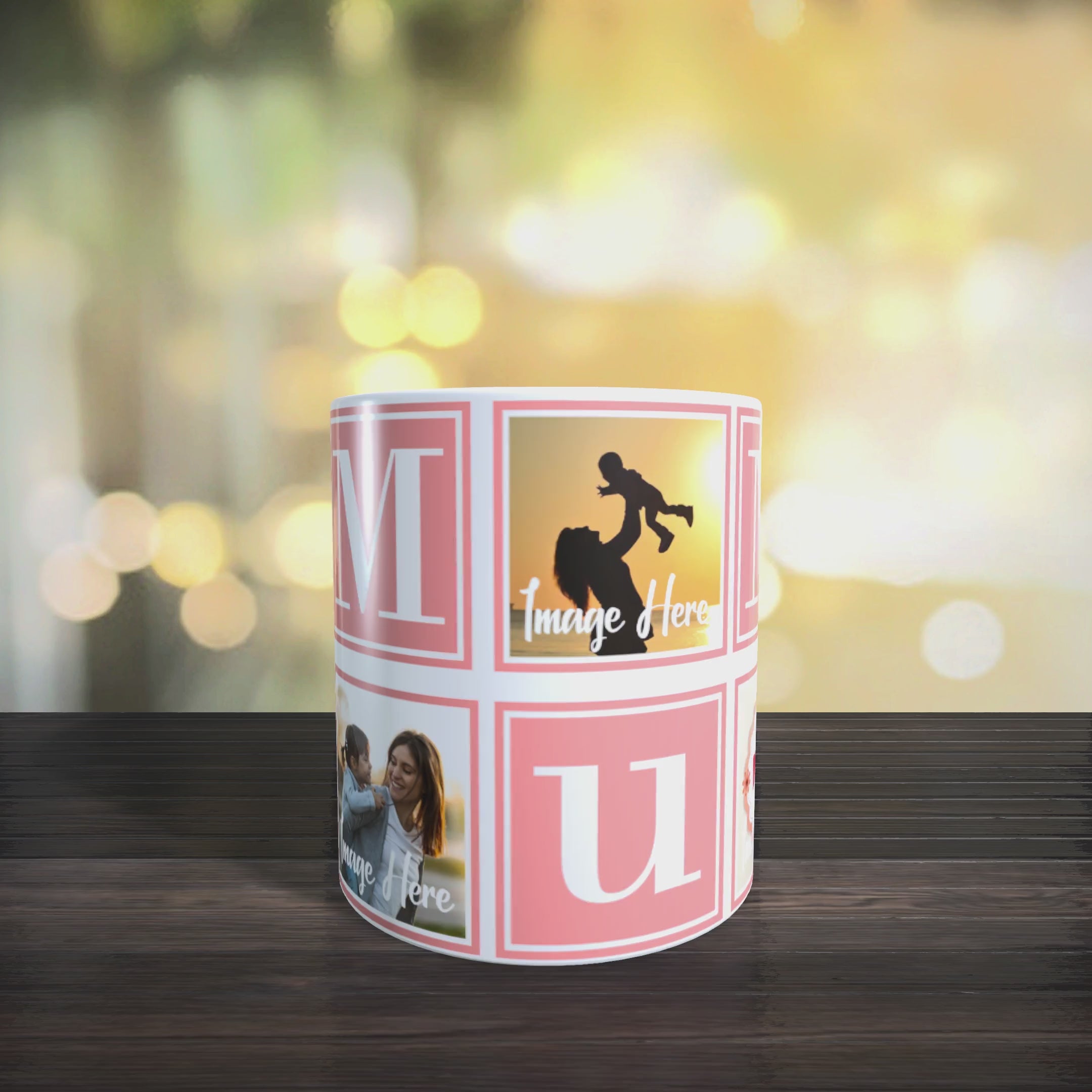 Mum Personalised 5 Picture Mug
