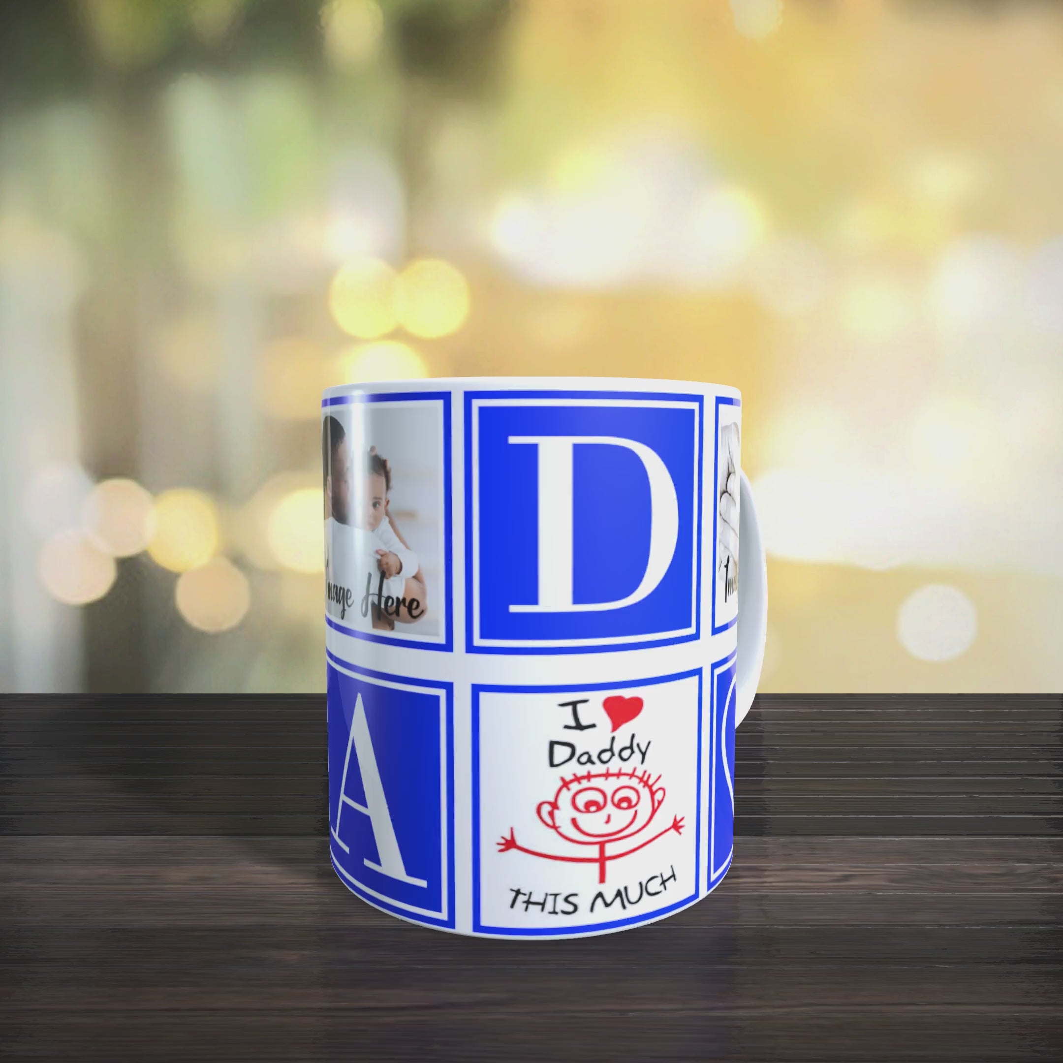 Dad Personalised 5 Picture Mug