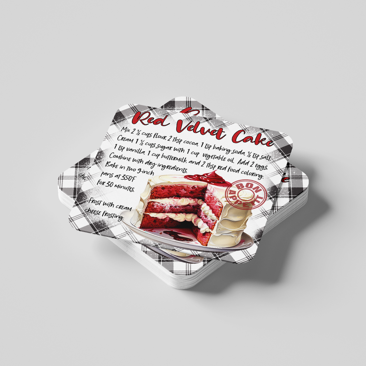 Red Velvet Cake Recipe Coaster
