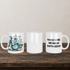 In Alcohols Defence I've Done Some Pretty Dumb Stuff Sober Mug back view - white ceramic printed mug by Perrys Prints