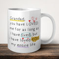 Grandad You Have Loved Me Mug front view - white ceramic printed mug by Perrys Prints