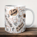 Affirmations Mug front view - white ceramic printed mug by Perrys Prints