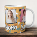 Mom Son Dad Personalised Photo Mug front view - white ceramic printed mug by Perrys Prints
