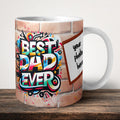 Best Dad Ever Add Your Photo Personalised Mug front view - white ceramic printed mug by Perrys Prints