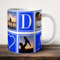Dad Personalised 5 Picture Mug front view - white ceramic printed mug by Perrys Prints