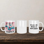 I Don't Just Ride The Crazy Train I Drive It Mug back view - white ceramic printed mug by Perrys Prints