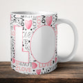 Love Word Photo Personalised Mug front view - white ceramic printed mug by Perrys Prints