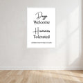 Dogs Welcome Humans Tolerated Children Must Be Kept On A Lead Wall Art Print