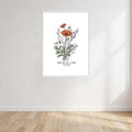 Flowers Need Time To Bloom So Do You Wall Art Print front view - printed product by Perrys Prints
