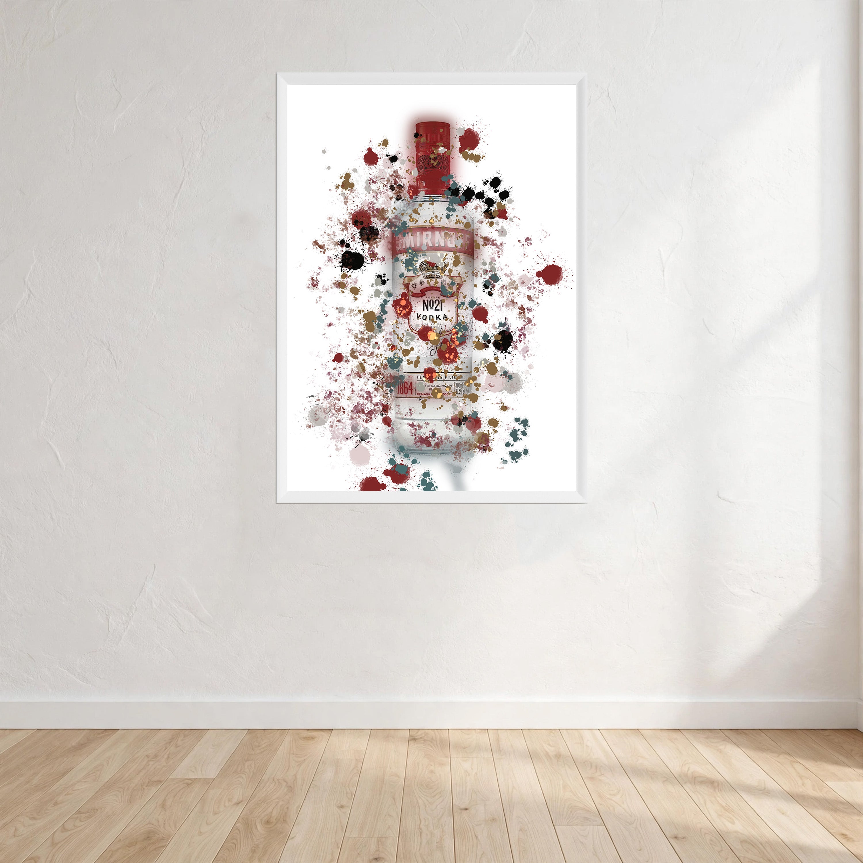 Bottle Design 2 Print Wall Art Print front view - printed product by Perrys Prints