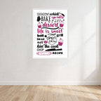 Life Is Sweet Dessert Print Wall Art Print front view - printed product by Perrys Prints