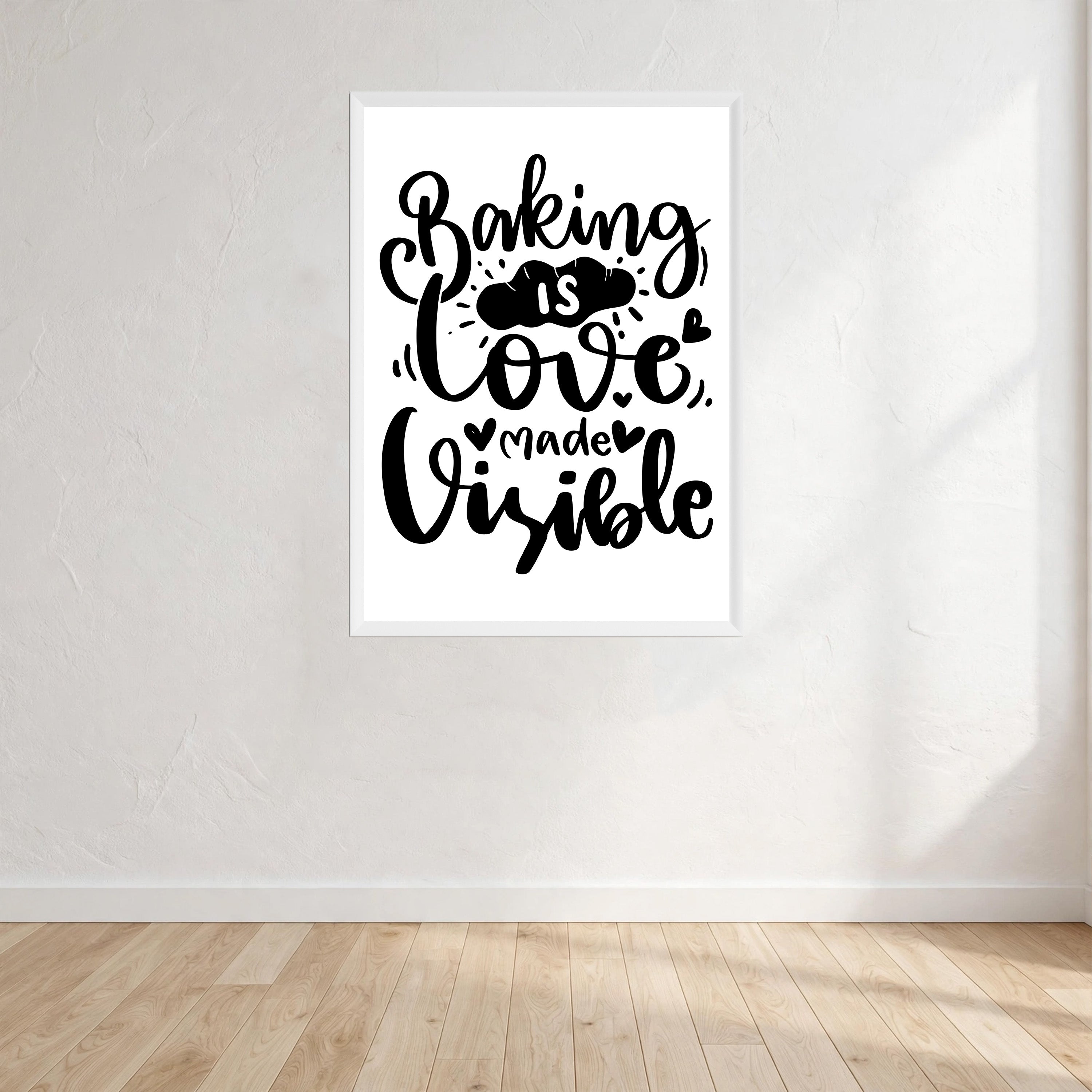 Baking Is Love Made Visible Wall Art Print front view - printed product by Perrys Prints