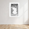 Nutrition Brother Facts Wall Art Print front view - printed product by Perrys Prints
