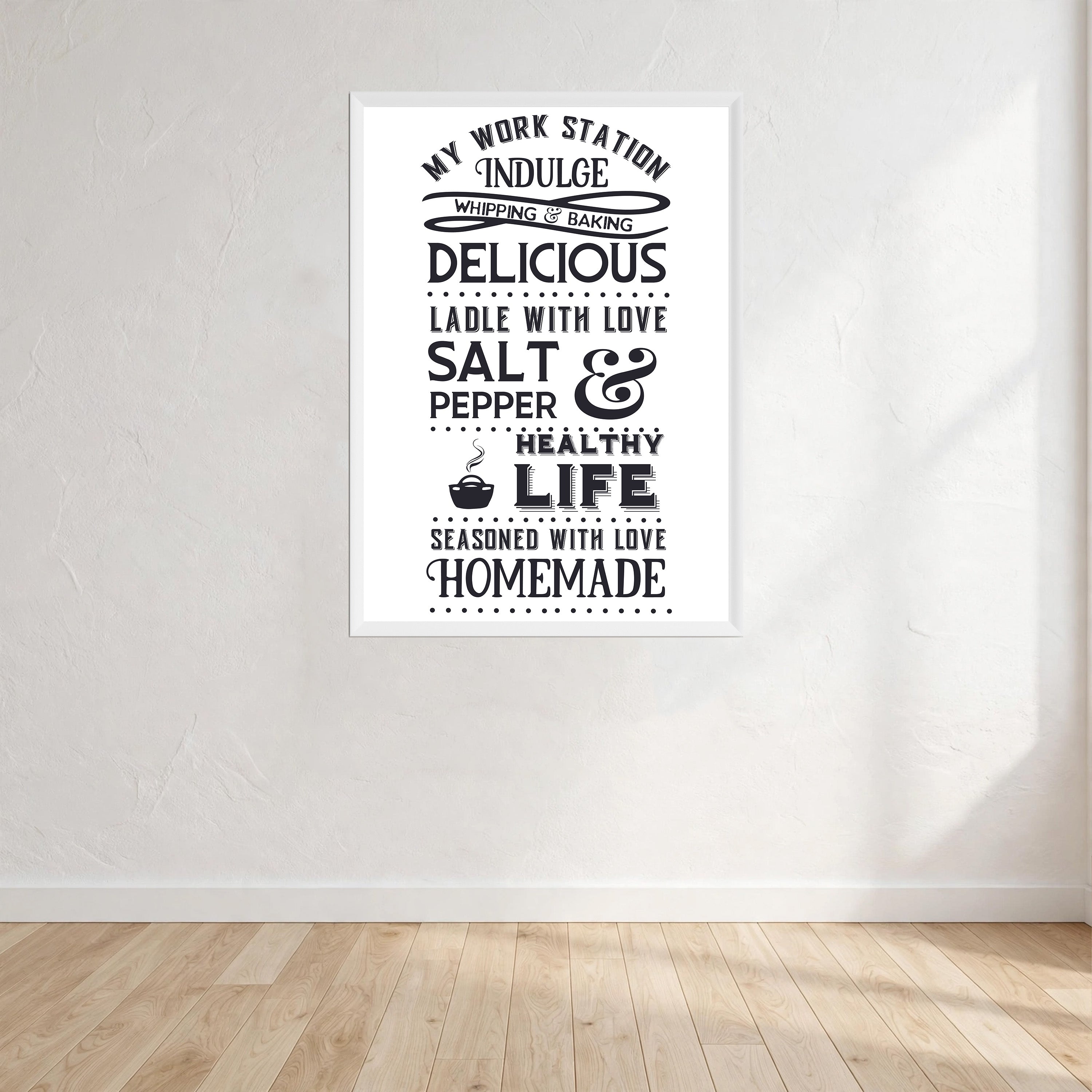 My Work Station Indulge Print Wall Art Print front view - printed product by Perrys Prints