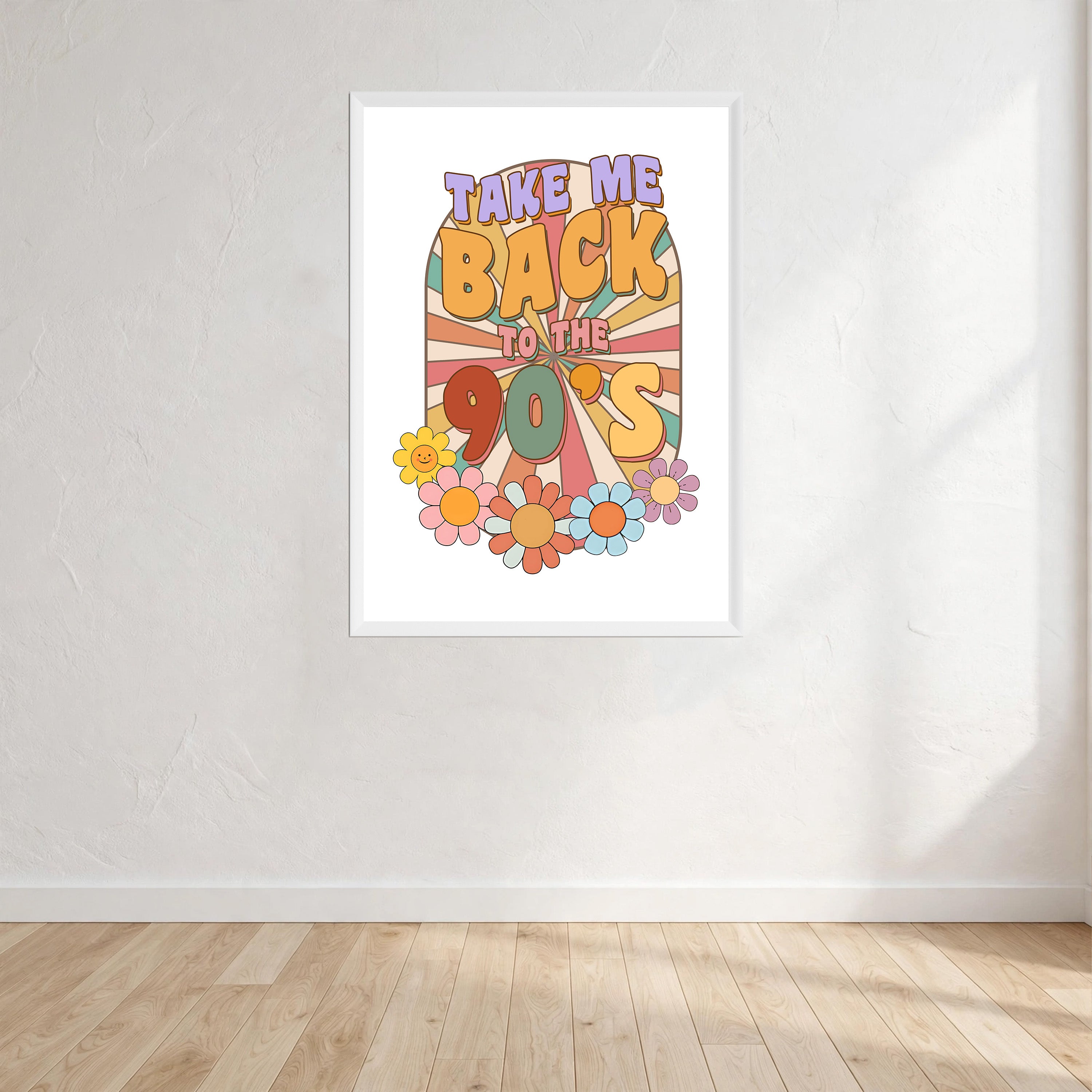 Take Me Back To The 90's Wall Art Print front view - printed product by Perrys Prints