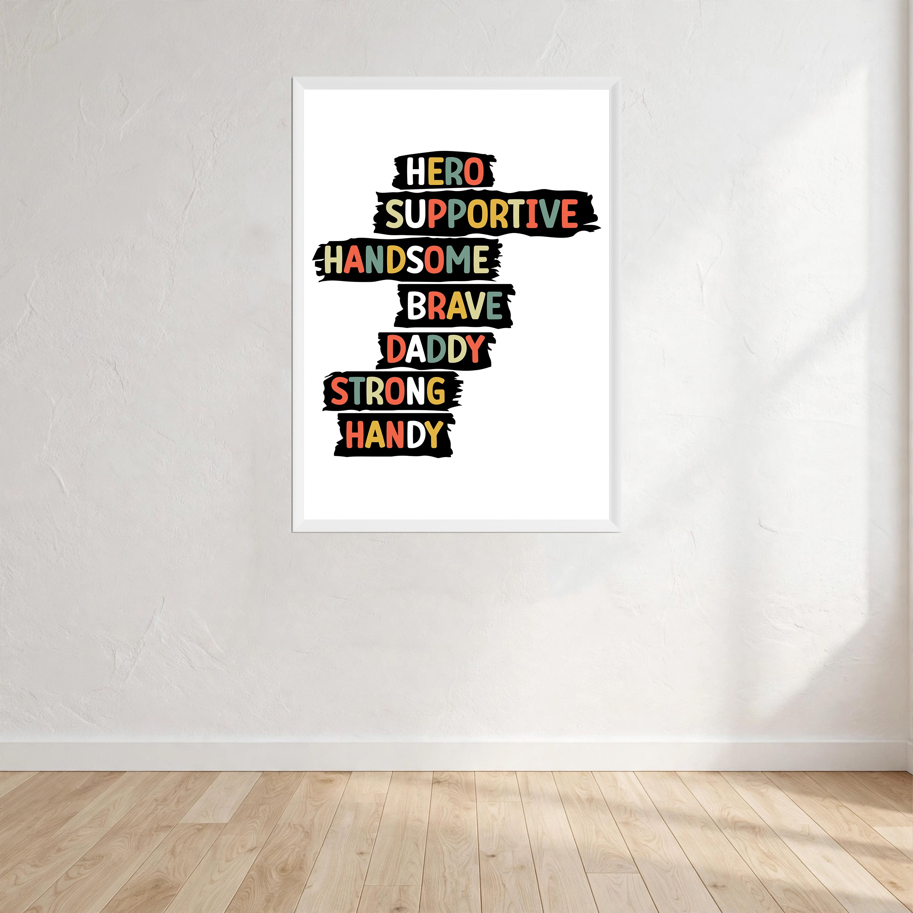 Husband Wall Art Print front view - printed product by Perrys Prints