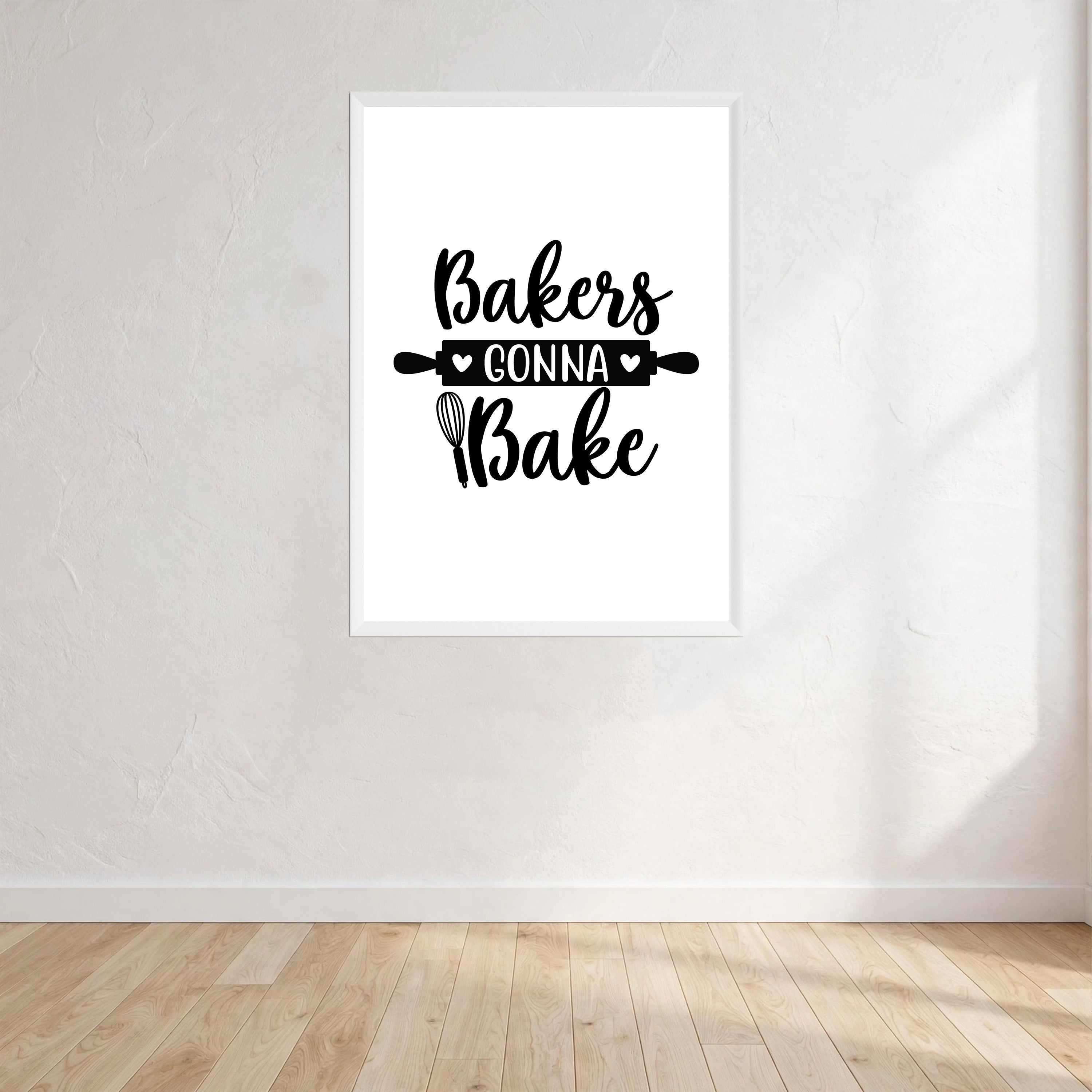Bakers Gonna Bake Print Wall Art Print front view - printed product by Perrys Prints