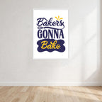 Bakers Gonna Bake Colour Print Wall Art Print front view - printed product by Perrys Prints