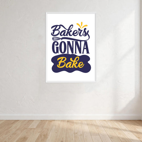 Bakers Gonna Bake Colour Print Wall Art Print front view - printed product by Perrys Prints