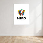 NERD Print Wall Art Print front view - printed product by Perrys Prints