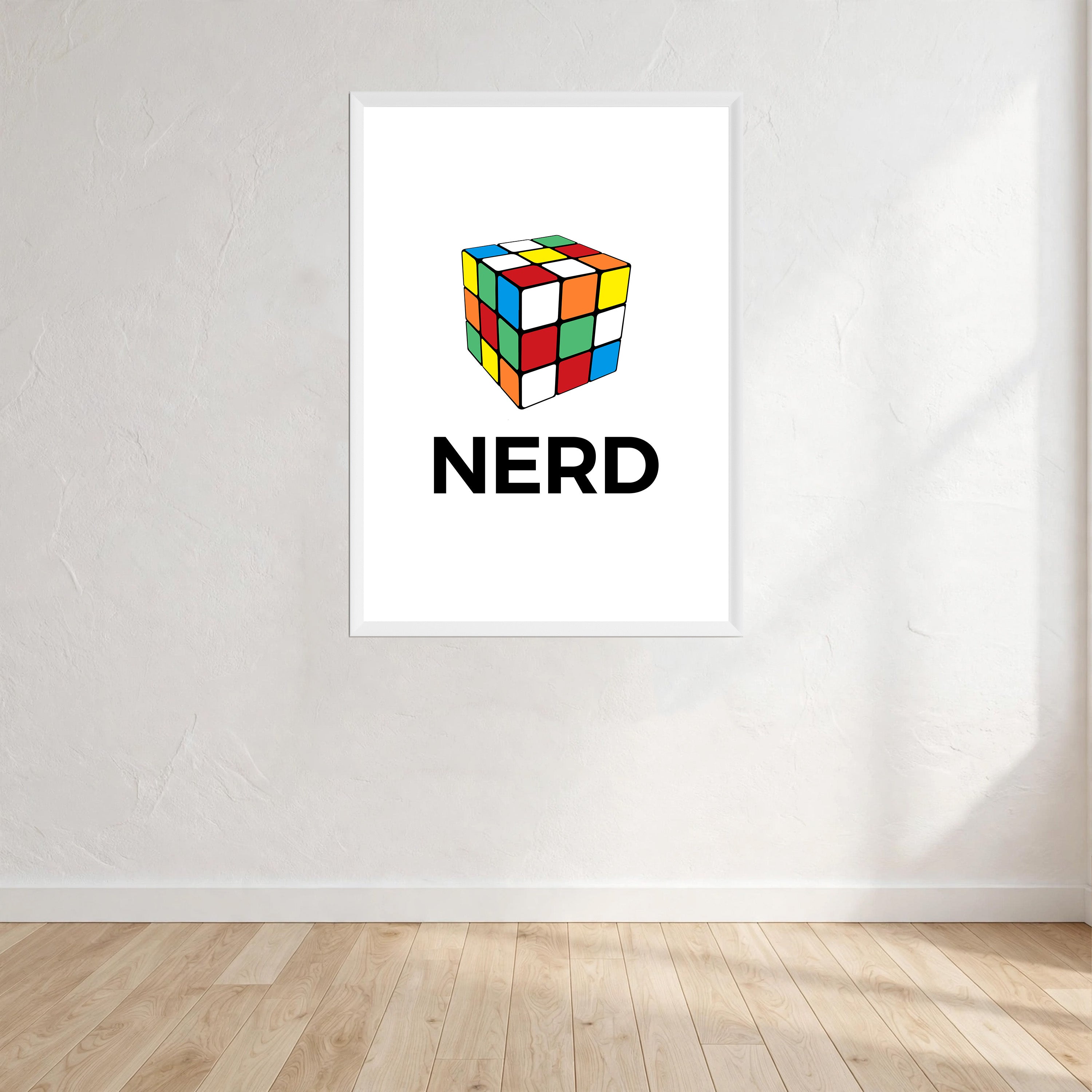 NERD Print Wall Art Print front view - printed product by Perrys Prints