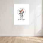 Be The Light Wall Art Print front view - printed product by Perrys Prints