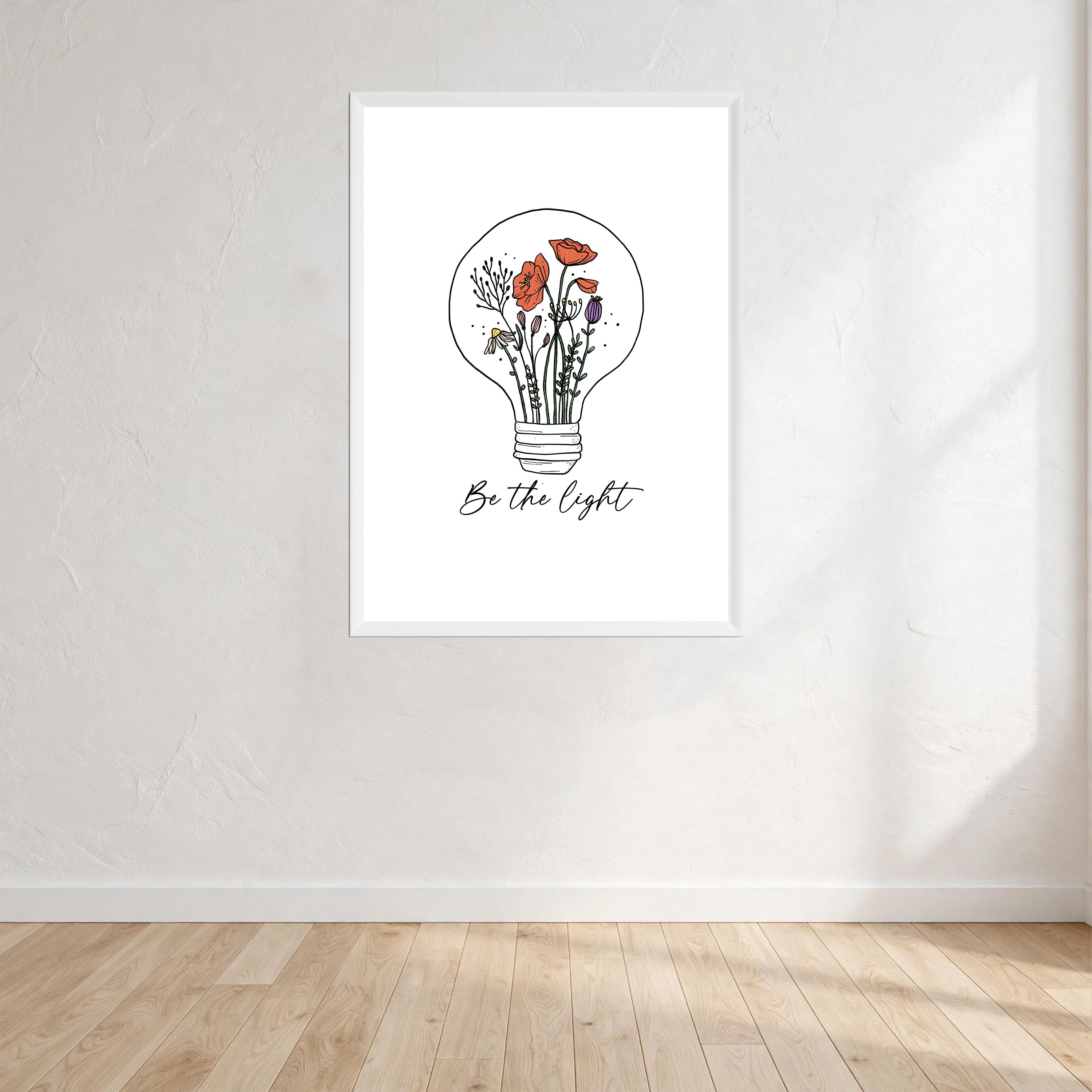 Be The Light Wall Art Print front view - printed product by Perrys Prints