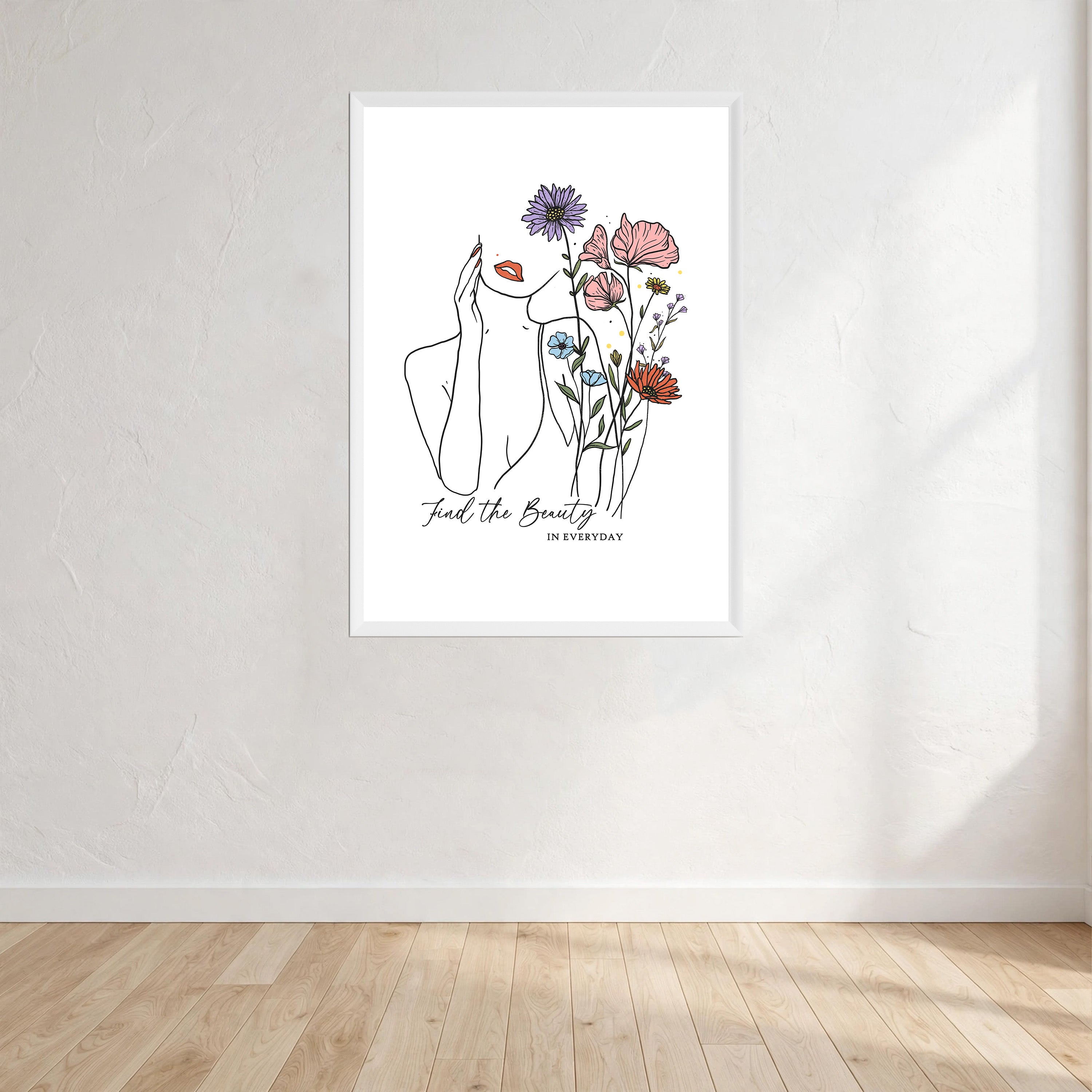 Find The Beauty In Everyday Wall Art Print front view - printed product by Perrys Prints