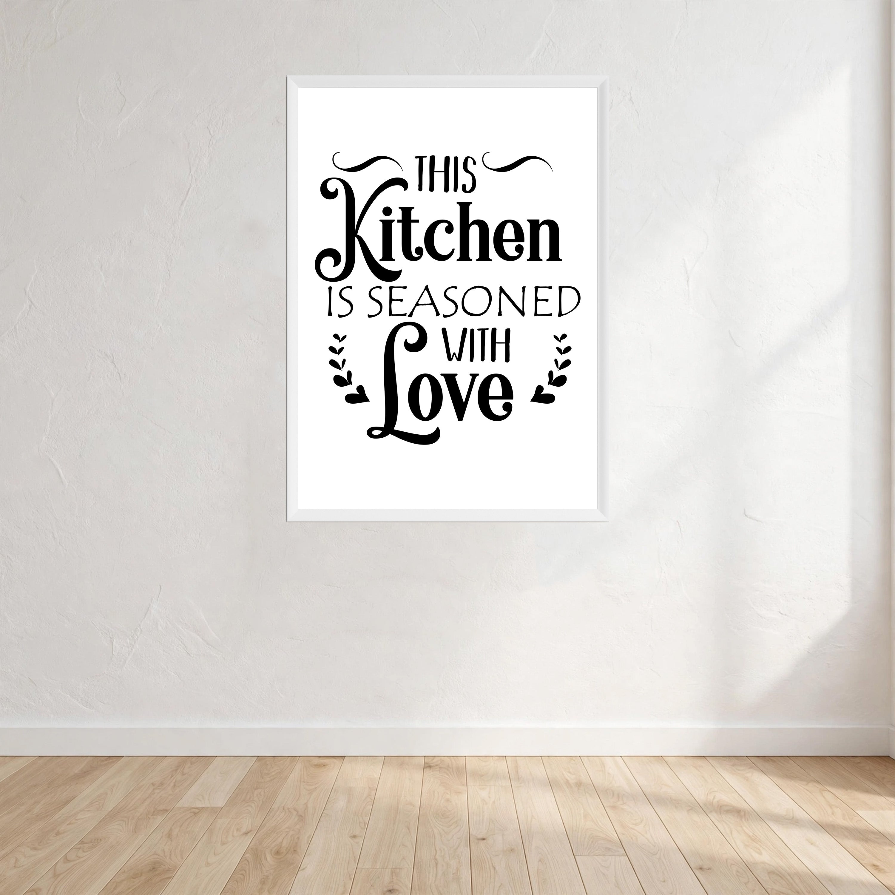 This Kitchen Is Seasoned With Love Wall Art Print front view - printed product by Perrys Prints