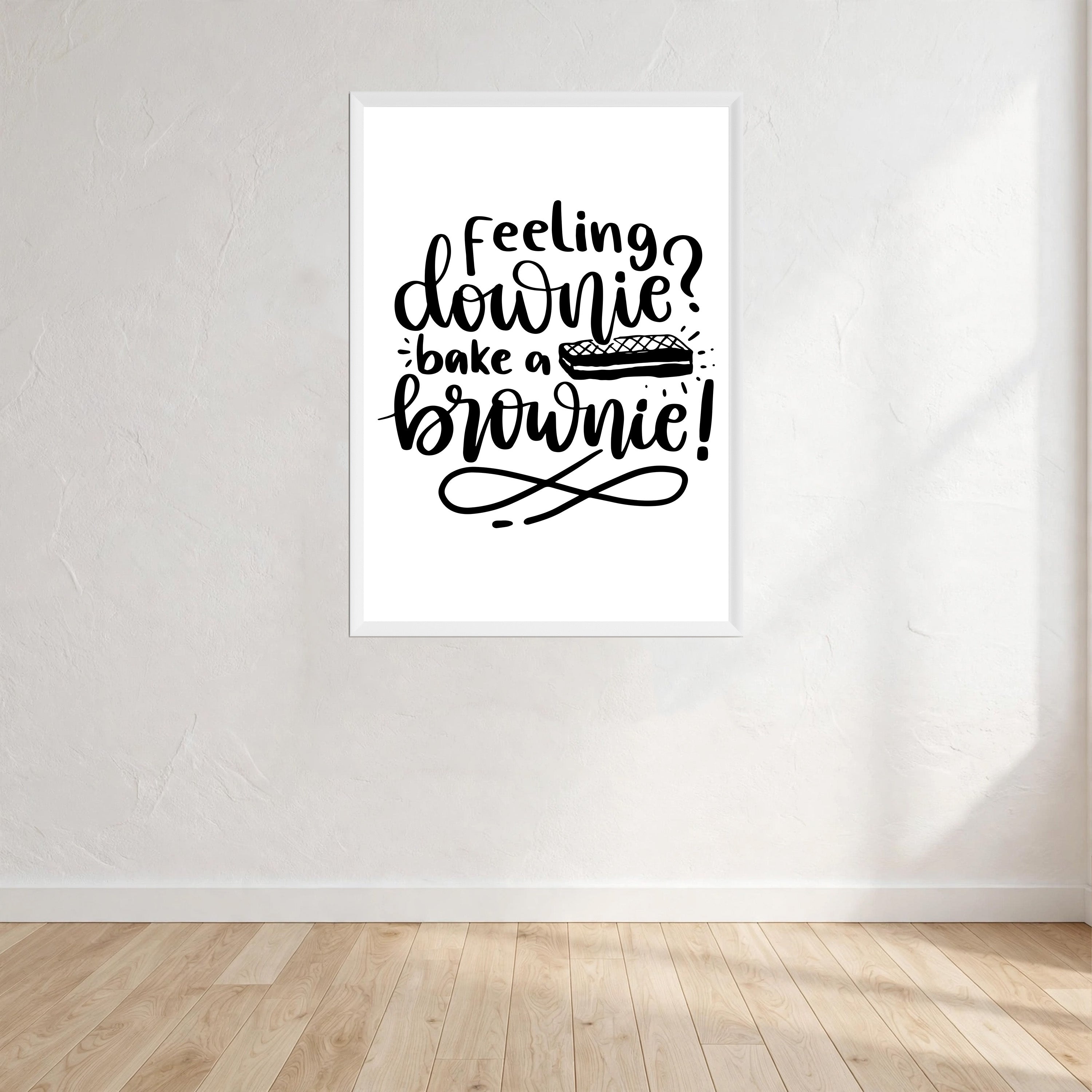 Feeling Downie Bake A Brownie Wall Art Print front view - printed product by Perrys Prints