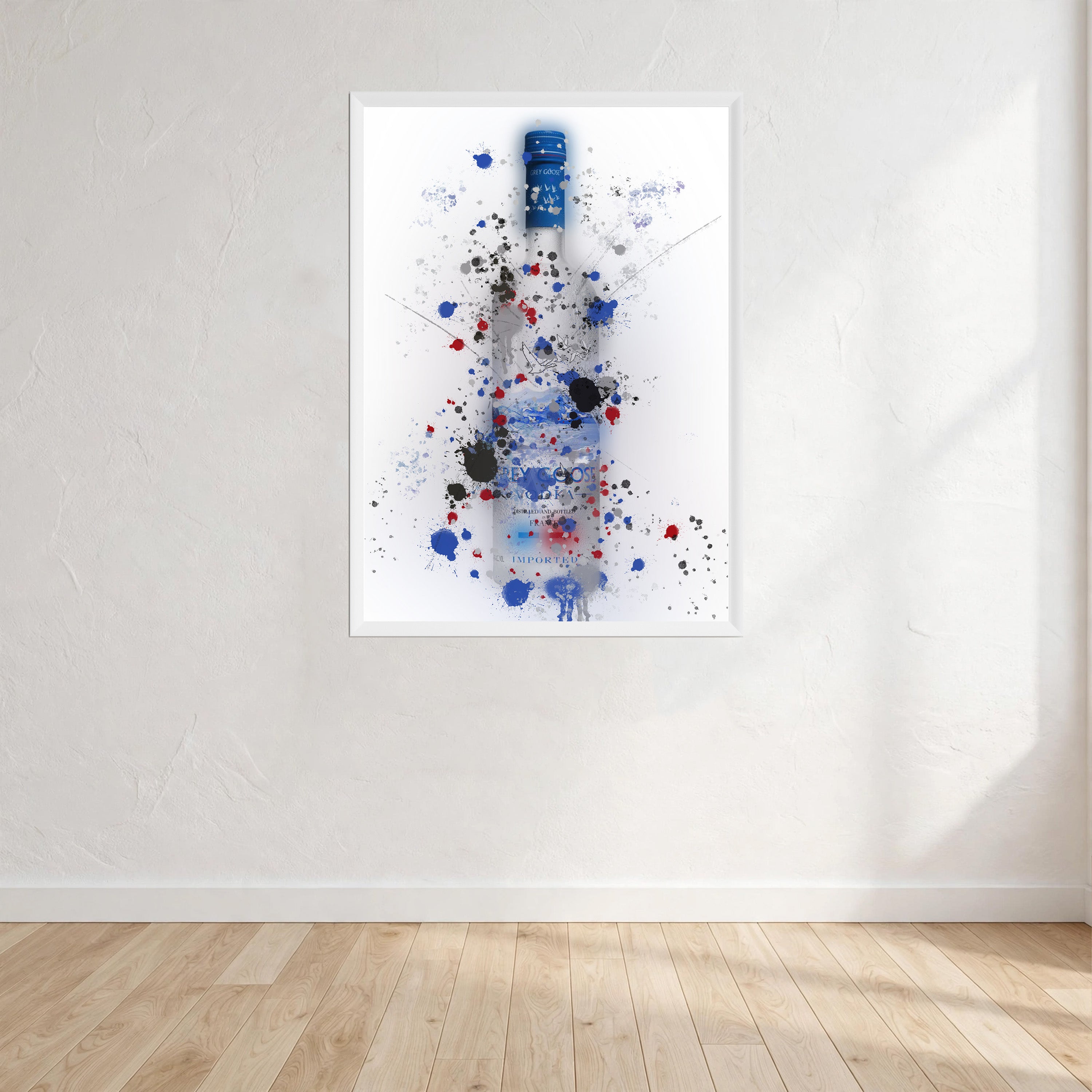 Bottle Design 3 Print Wall Art Print front view - printed product by Perrys Prints