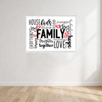 Family Wall Art Print front view - printed product by Perrys Prints