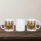 Best Dad Ever Mug back view - white ceramic printed mug by Perrys Prints