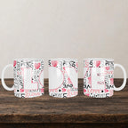 Love Word Photo Personalised Mug back view - white ceramic printed mug by Perrys Prints
