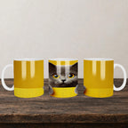 Cute Cat Mug back view - white ceramic printed mug by Perrys Prints