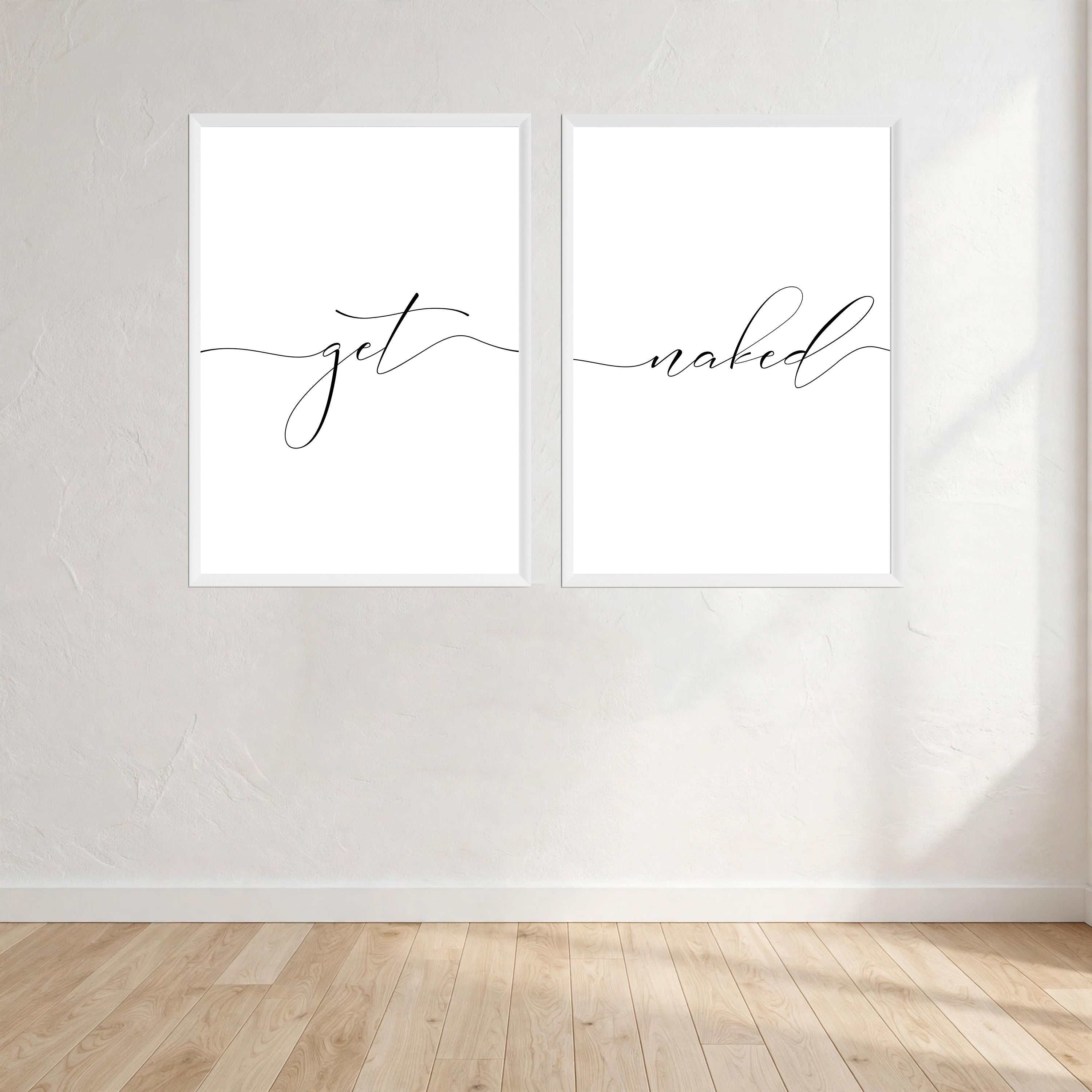 Get Naked Two Piece Picture Wall Art Print