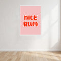 Nice Bum Print Wall Art Print front view - printed product by Perrys Prints