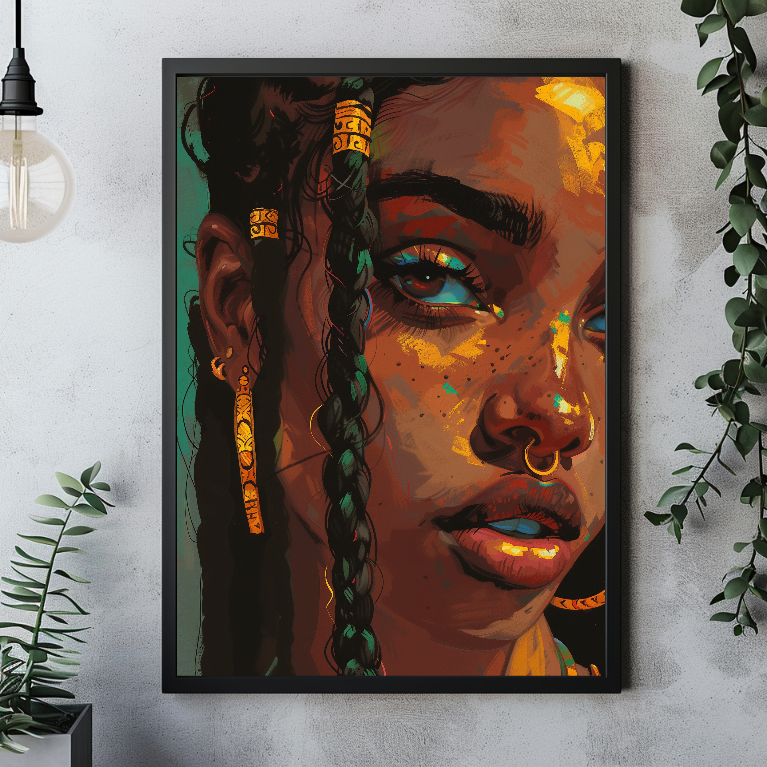African Woman Wall Art Print