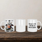 There's A 99% Chance I Don't Care Mug back view - white ceramic printed mug by Perrys Prints