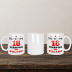 Age Still A Nob Mug back view - white ceramic printed mug by Perrys Prints
