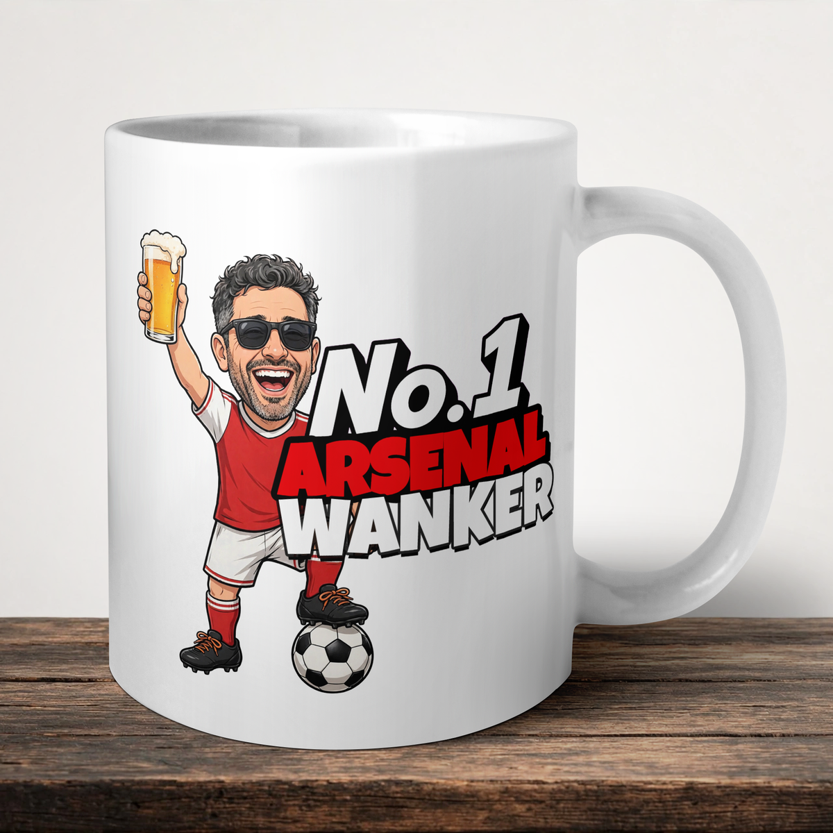 Arsenal No.1 Wanker Football Mug