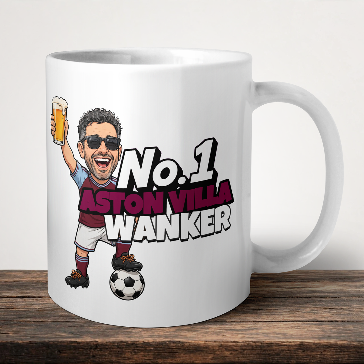Aston Villa No.1 Wanker Football Mug