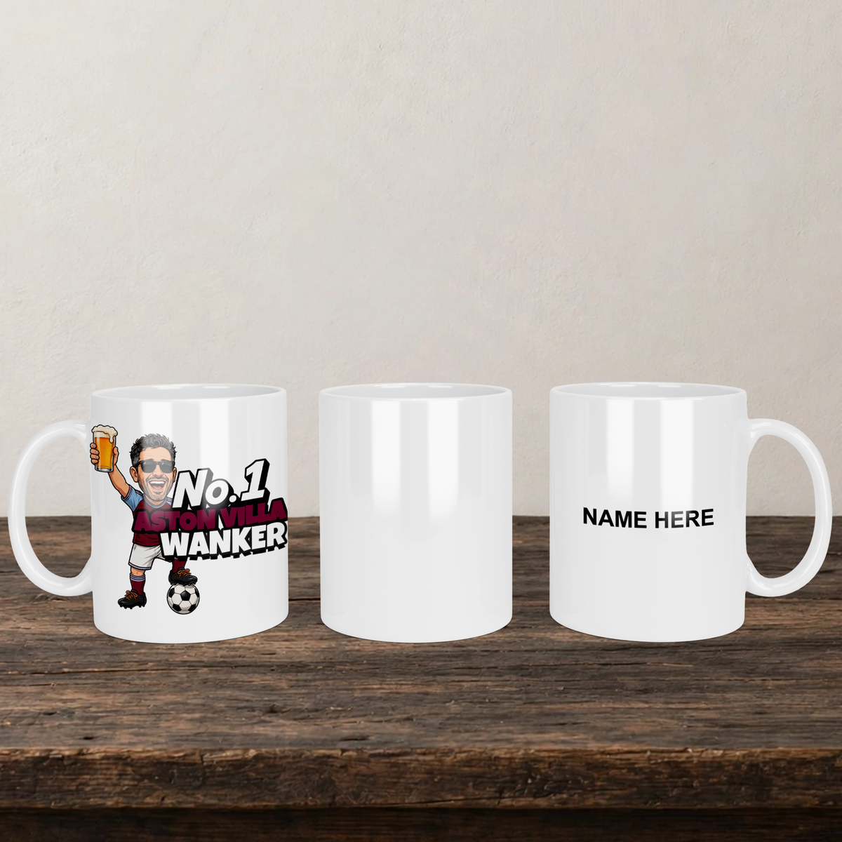 Aston Villa No.1 Wanker Football Mug