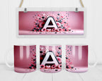 A-Z 3D Initial Mug front view - white ceramic printed mug by Perrys Prints