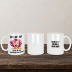 Bipolar? Me? Mug back view - white ceramic printed mug by Perrys Prints