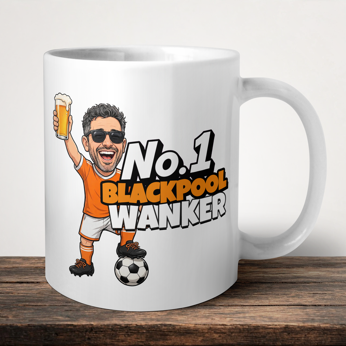 Blackpool No.1 Wanker Football Mug