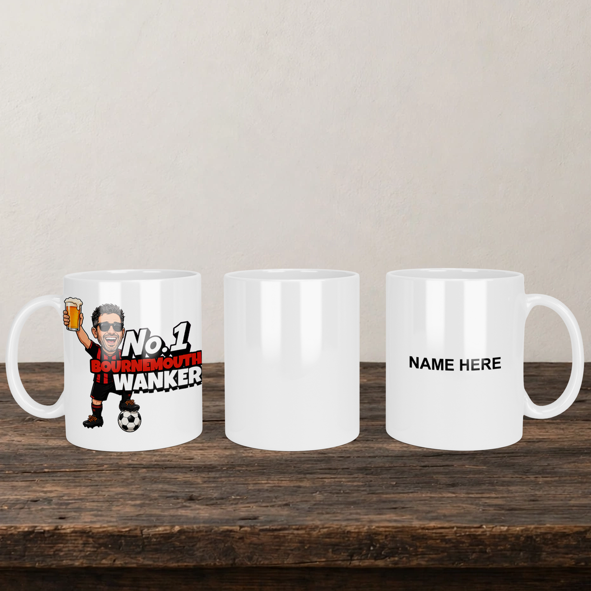 Bournemouth No.1 Wanker Football Mug