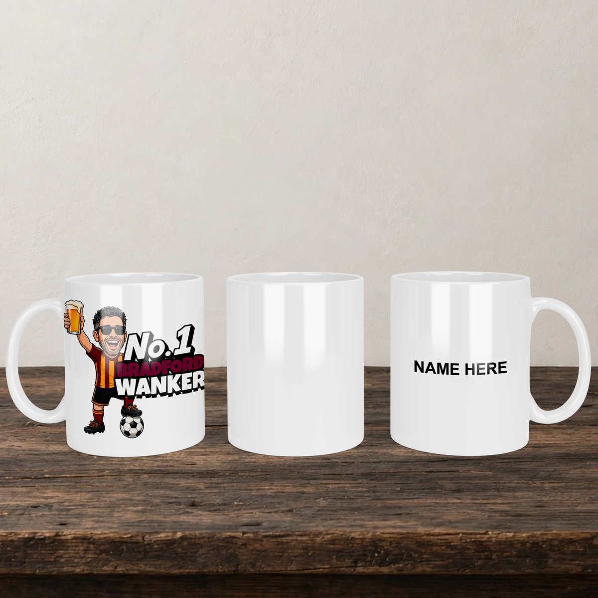 Bradford City No.1 Wanker Football Mug